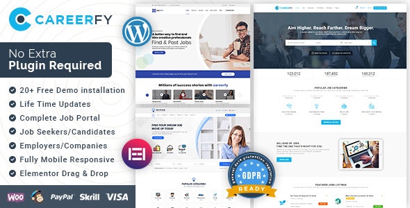 Careerfy v9.8.2 - Job Board WordPress Theme